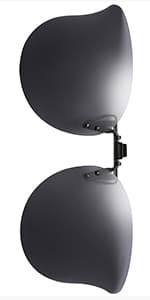 CAXMAN Polarized Clip-on Flip Up Metal Clip Rimless Sunglasses for Prescription Glasses