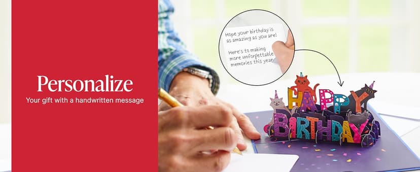 Lovepop Birthday Pop-Up Card for Her, Him, Girls, Boys - 3D Celebration Cards - Yay Happy Birthday - 5" x 7" - Blank Notecard & Envelope Included