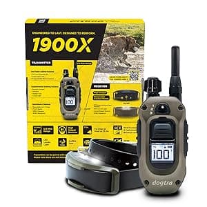 Dogtra 1900X Camouflage E-Collar - 3/4 Mile Range, Dogs 45 lbs+, IPX9K Waterproof, 100 Stimulation Levels, Vibration, Tone, Rechargeable - Ideal for Dog Owners and Professional Trainers