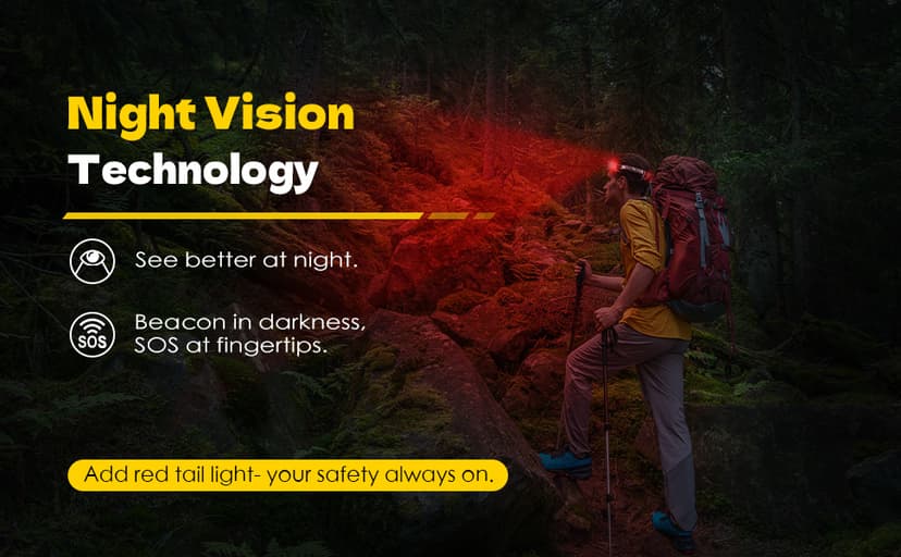 MIOISY Rechargeable Headlamp, Ultra-Bright 5 LED Head Lamp with Red White Light,IPX4 Waterproof Headlight,8 Mode Head Flashlight for Outdoor Running Hunting Fishing Hiking Camping Gear