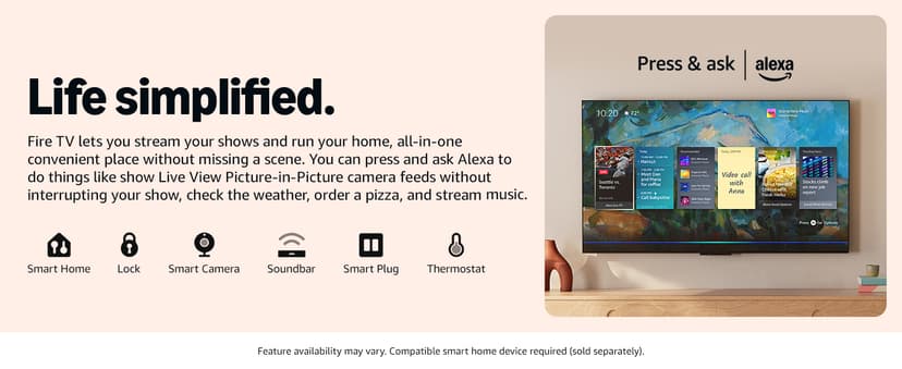 Hisense 65" Class QD6 Series (65QD6QF, 2025 Model) QLED 4K UHD Smart Fire TV, Voice Remote with Alexa, Dolby Vision, Dolby Atmos, Motion Rate 120, HDR 10+, Game Mode Plus, MEMC, VRR, ALLM