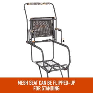 Guide Gear 15.5' Ladder Tree Stand for Hunting with Mesh Seat, Hunting Gear, Equipment, and Accessories