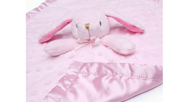 Pro Goleem Loveys for Babies Bunny Security Blanket Baby Girl Gifts Newborn Soft Pink Lovie for Infant and Toddler Snuggle Toy Stuffed Animal, Pink 16 Inch