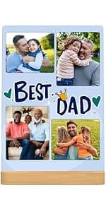 Personalized Picture Gifts Wall Art Ready to Hang by HD Printing Technology -Gift Wrapping Available-Same day Pick up Custom Metal Photo Prints Customized photo gifts with Natural Bamboo Base B0D1KDDFGD