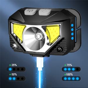 LHKNL Headlamp Flashlight, Lumen Ultra-Light Bright LED Rechargeable Headlight with White Red Light, 2-Pack Waterproof Motion Sensor Head Lamp,8 Modes for Outdoor Camping Running Hiking Fishing