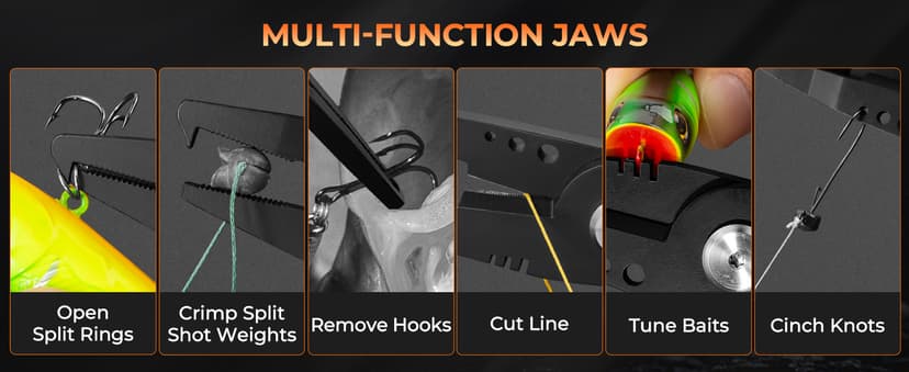 KastKing AeroVice 7.5” Fishing Pliers, 420 Stainless Steel, Uni-Body Construction, Lightweight & Corrosion-Resistant, Multi-Function Jaws, Braid Cutters, Sheath, Lanyard & Carabiner