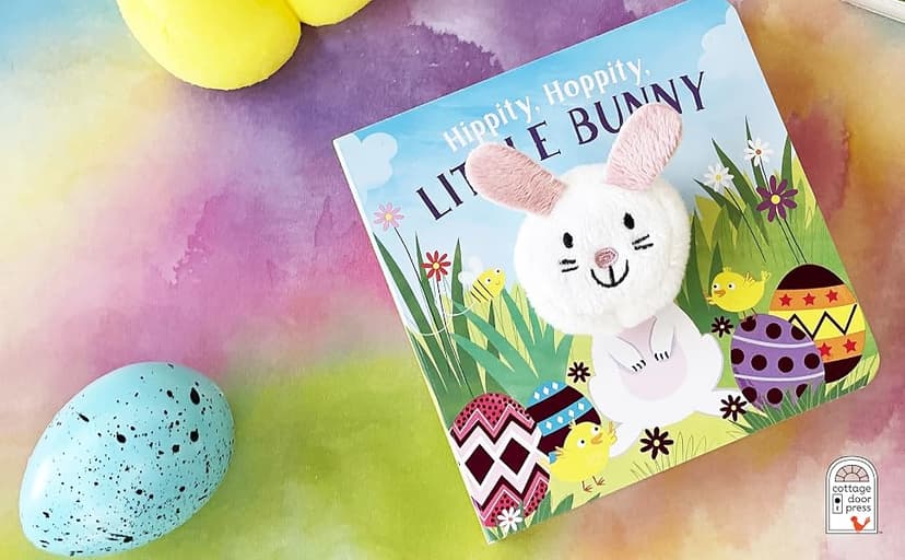 Hippity, Hoppity, Little Bunny - Finger Puppet Board Book for Easter Basket Gifts or Stuffer Ages 0-3 1680524771