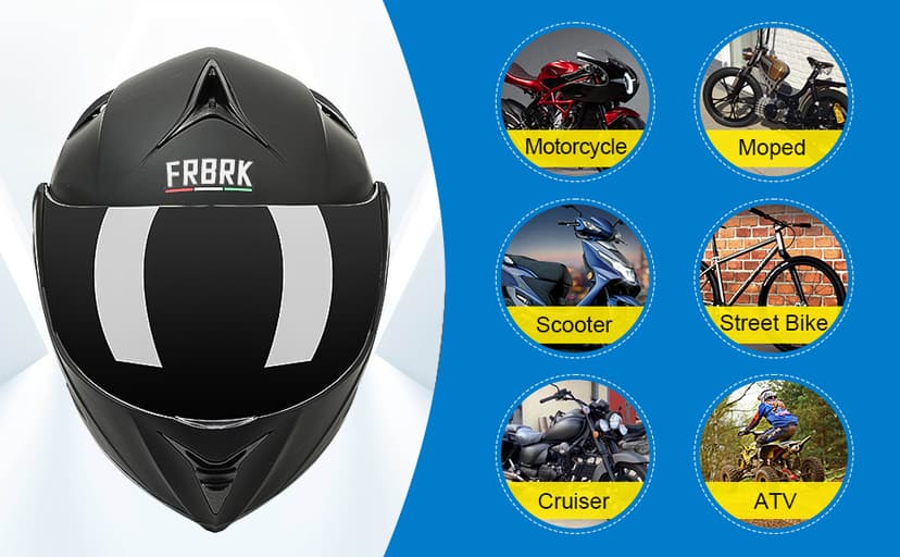 Motorcycle Bluetooth Modular Helmet, DOT Approved Dual Visor Full Face Flip up Bluetooth Integrated Motorcycle Helmets for Adults Men Women
