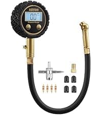 AstroAI Pencil Tire Pressure Gauge 2 Pack 10-75PSI, Calibrated to ANSI B40.1 Grade B (2%), Stainless Steel Body, Metal Made Nozzle 3 Measurements for Cars, Bikes, Vehicles