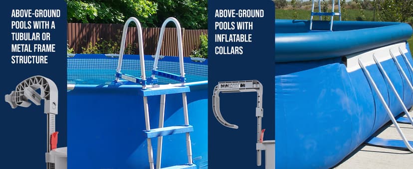 U.S. Pool Supply Pool Skimmer - Above Ground Pool Skimmer, Floating Pool Surface Skimmer, Pool Accessories - Clean Debris Basket, Wall Mount, Attaches to Inflatable Collars, Tubular and Metal Frames