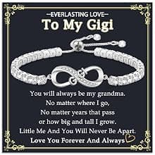 4MM Cubic Zirconia Tennis Bracelet, Infinity CZ Jewelry, Christmas, Mothers Day, Valentines Day, Birthday, Easter Mom Nana Grandma Aunt Mimi Gigi Grammy Granny Bracelet Gifts for Women B0GSZ6BKPH