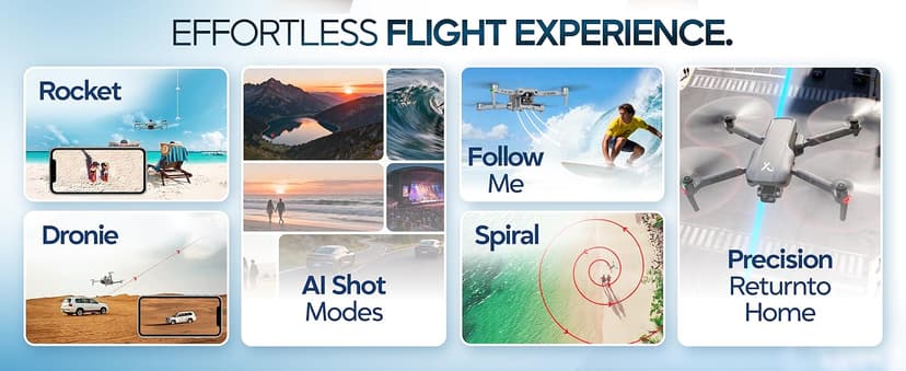 DCX Volo X EZ AI Drones – Drones with Camera for Adults 4k AI-Assisted Flight Control – FAA Approved Drone 4k Camera, 360° Obstacle Avoidance, U.S. Support – Beginner Drone for Adults