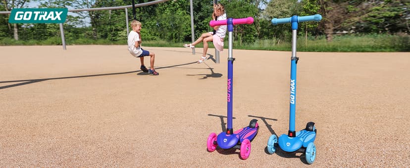 LED Light-Up Wheels, 3 Adjustable Handlebar, Easy Assembly, Lightweight, Wide Anti-Slip Deck, Lean to Steer, Max Load 110 lbs Gotrax KS1 Kids Kick Scooter, 3 Wheels for Boys & Girls 2-8, Gifts B0CCYMV1T1