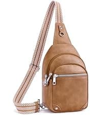 Lexiyat Crossbody Bags for Women Rfid Travel Crossbody Purses Leather Handbags Medium Shoulder bag with Adjustable Strap