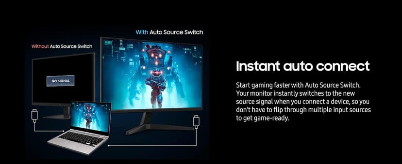 SAMSUNG 27” Odyssey G5 G53F QHD Resolution Gaming Monitor, HDR10, 200Hz Refresh Rate, IPS Panel, AMD FreeSync™ Premium, Black Equalizer, Auto Source Switch, LS27FG532ENXZA