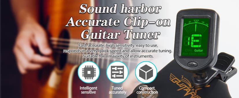 Guitar Tuner Clip On Ukulele Tuner 1 Pack for Guitar Bass Ukulele Violin banjo Tuner