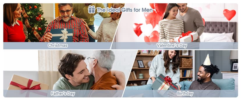 ProCase Gifts for Dad, Wood Phone Docking Station for Men, Dad Gifts From Daughter Son, Mens Nightstand Organizer, Anniversary Birthday Gifts for Dad Father Husband Him -Espresso (Engraved Word)