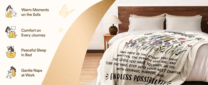 40 Year Old Birthday Gifts for Women, Friend, Sister, Mom, 1986 Bday Gift, Turning 40 Throw Blankets 50'' x 60'' Afterprints 40th Birthday Gifts Women, Chapter 40 Blanket Gift for Her B0F9W9BDSL
