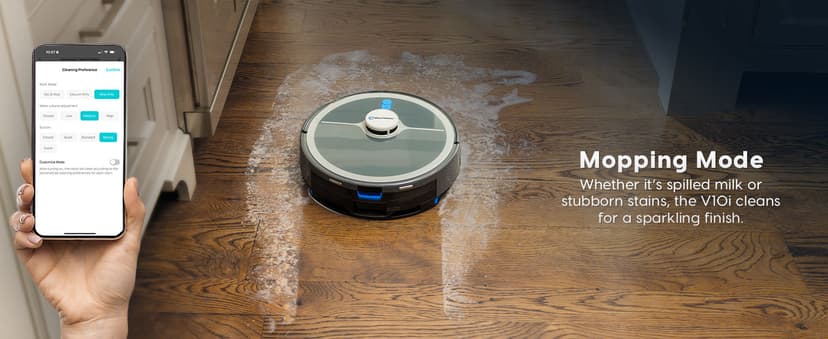 Vacmaster V10i 3-in-1 Robot Vacuum and Mop Combo with Self-Empty Station for 45 Days, LiDAR Navigation,3000Pa Strong Suction, Multi-Floor Mapping for Homes with Pets, Carpet & Hard Floors