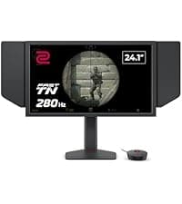 BenQ Zowie XL2566X+ | 24.1 | Fast TN 400Hz Gaming Monitor for Esports | Motion Clarity DyAc2 | 1080p | XL Setting to Share | Shielding Hood | New Industrial Grade Ball Bearing Height Adjustment
