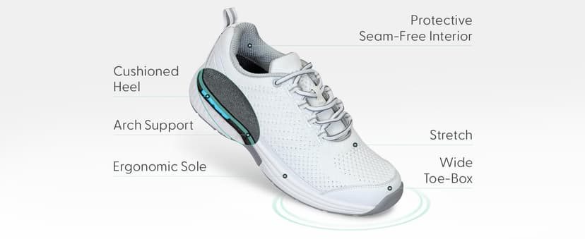 Orthofeet Women's Orthopedic Knit Coral Sneakers