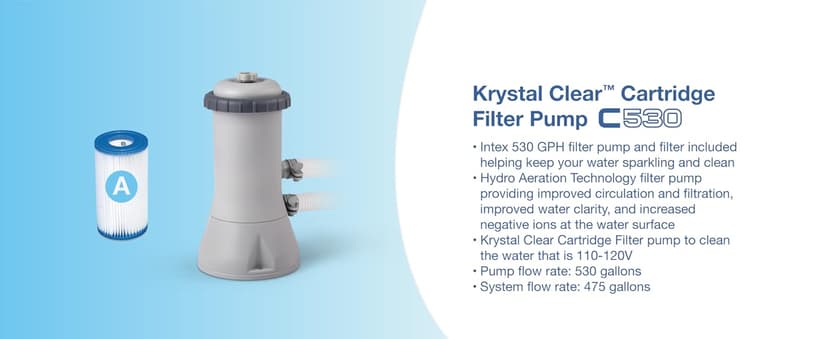 Intex 28157EH Easy Set Inflatable Swimming Pool Set: 15ft x 33in – Includes 530 GPH Cartridge Filter Pump – Puncture-Resistant Material – 2587 Gallon Capacity – 26in Water Depth