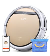 ILIFE V5s Plus Robot Vacuum and Mop Combo with Wi-Fi/App/Alexa, Automatic Self-Charging Robotic Vacuum Cleaner, Slim and Quiet, Cleans Hard Floors Carpets and Pet Hair (V5s Pro Upgrade Version)