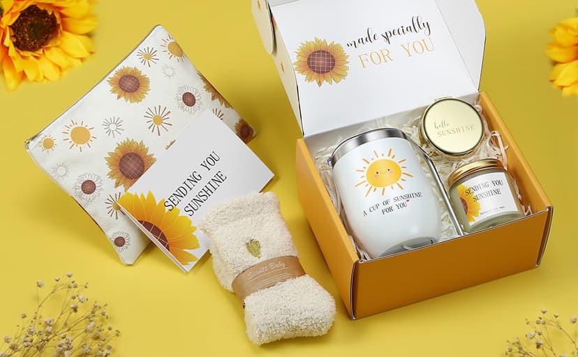 Birthday Gifts for Women, Friend, Mom, Sister, Wife, Her - Happy Birthday, Mothers Day Gifts for Woman - Get Well Soon Self Care Package Gift Basket Set
