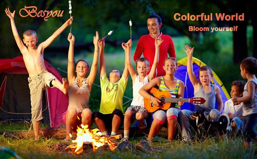 BESYOU 30" Wood Acoustic Guitar with Case,guitar book and Accessories for Kids/Girls/Boys/Beginners (Natural)