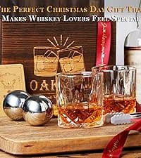 Gifts for Men Dad Husband from Wife Daughter Son, Unique Christmas Anniversary Birthday Gifts for Him, Whiskey Decanter Globe Set with 2 Glasses, Bourbon Scotch Liquor Cool Stocking Stuffers Presents
