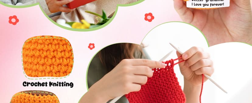 I Love You Crochet Flower Decor for Great Grandma Gigi Nana from Granddaughter Grandson Grandkids Grandparents Day Agantree art Grandma Gifts for Grandma Christmas Birthday Thanksgiving B0F626T63Q