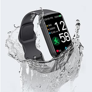 Amzhero Health Fitness Tracker with 24/7 Heart Rate, Blood Oxygen, Blood Pressure, Sleep Tracker, 5ATM Waterproof Activity Trackers with Step Tracker, Pedometer (S & L Bands Included)