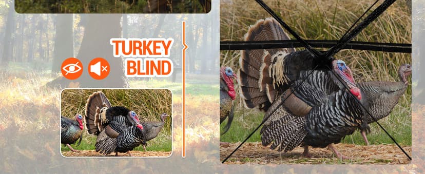 FUNHORUN Hunting Blind 270/360 Degree See Through Ground Blind,2/3 Person Soft Material Pop-Up Camouflage Tent,Easy-Fold Portable Concealed Shelter with Carrying Bag