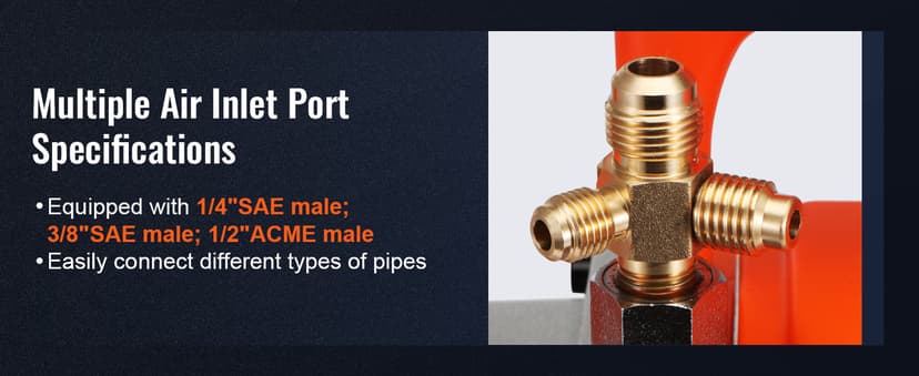 VEVOR 7 CFM Dual Stage HVAC Vacuum Pump, 1/2 HP Rotary Vane Vacuum Pump with Oil Bottle, for HVAC Repair, Refrigeration Maintenance, Resin Degassing, Compatible with R12, R22, R134a, R410a Refrigerant