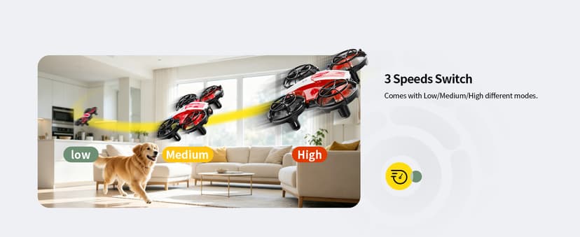 Holy Stone Mini FPV Drone with 1080P HD Camera for Kids & Beginners, RC Nano Quadcopter with Optical Flow Hover, Gesture Control, 3D Flips, 3 Batteries, Great Gift Toy for Boys and Girls, HS210Pro Red