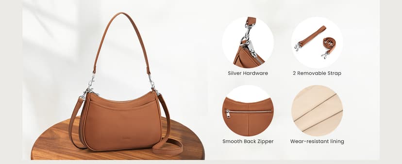 befen Genuine Leather Crossbody Bags for Women Anti Theft Shoulder Purse Trendy Hobo Bag with RFID Womens Handbag Purse