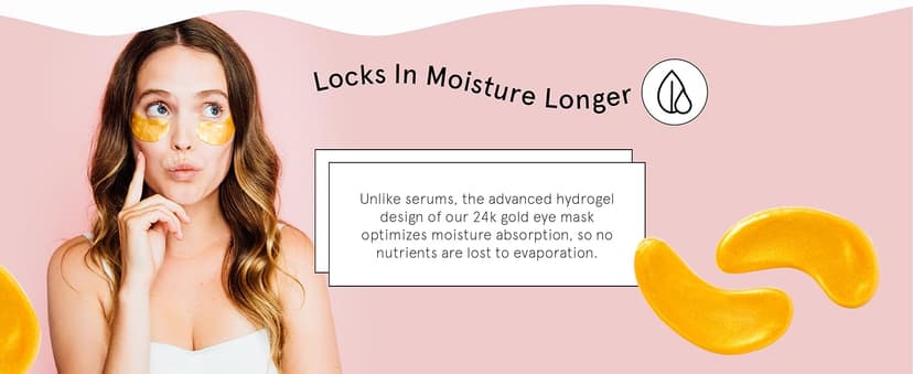 grace & stella Award Winning Under Eye Mask - Travel Essentials - Birthday Gifts for Women - Gel Eye Patches for Dark Circles, Puffy Eyes, Wrinkles, Undereye Bags - Vegan - Self Care (24 Pairs, Gold)