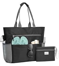 G4Free Beach Bag, Waterproof Sandproof Beach Tote Bag, Large Capacity Foldable for Women