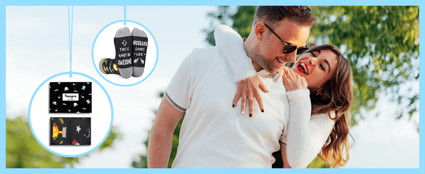 HAPPYPOP Awesome Gifts For Men - Cool Gifts For Son Brother Uncle Nephew Dad Husband, Funny Men Socks