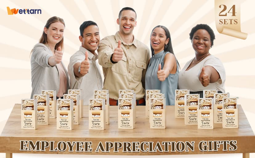 for Food Service Week Customer Service Week Vet Tech, Office Party Favor with Box, Thank You for Coworker Staff Team Teacher Wettarn 24 Sets Employee Appreciation Gifts S'more Gift Bulk, Marshmallow B0DLNH8JPN
