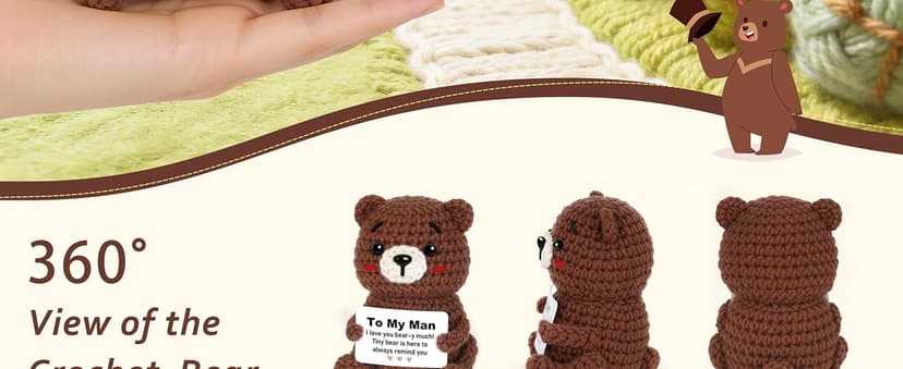 I Love You Gift for Him Boyfriend Husband, Gift for Birthday Fathers Day, to My Man Handmade Crochet, Funny Birthday Anniversary Valentine's Day for Men B0FD9QGTQP