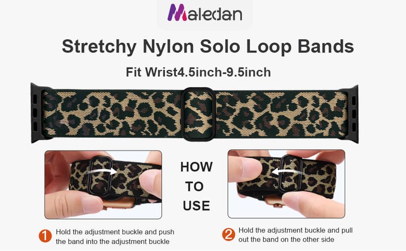 Maledan 10 Pack Stretchy Solo Loop Compatible with Apple Watch Band 40mm 38mm 41mm 42mm 44mm 45mm 46mm 49mm Women Men,Soft Nylon Elastic Braided Strap for iWatch Series 11 10 9 8 7 6 5 4 3 2 1 SE Ultra