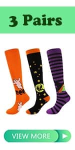 Running Athletic Nurses Work Support Travel Flight Sports Junely 3 Pairs Compression Socks for Women Knee High Stockings B09R7RT9X9