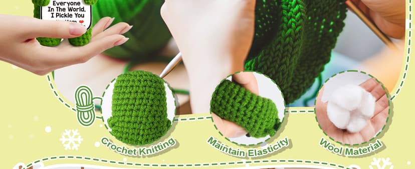 I Love You Gifts for Her, Him, Wife, Husband, Couple, Romantic Gifts for Boyfriend Girlfriend, Anniversary Perfect Gifts for Women Men, Handmade Crochet Pickle