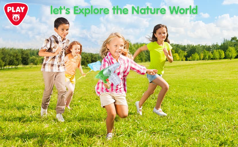 PLAY Bug Vacuum for Kids,Bug Catcher kit for Kids,Eco-Friendly Bug Suction Toy Vacuum with Magnifying Glass Viewing Chamber, for Boys Age 4+