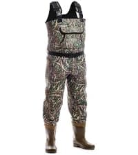 Foxelli Chest Waders, Waterproof 4mm Neoprene Hunting & Fishing Waders for Men & Women with Boots