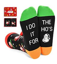 Zmart Christmas Gifts Stocking Socks for Women Men, Secret Santa Gifts Elf Stocking Xmas Gifts for Teens