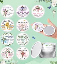 Y1tvei Crochet Canvas Tote Bag - 2Pcs Cosmetic Pouch Tote Bag Reusable Grocery Folding Shopping Bag for Crocheters Women