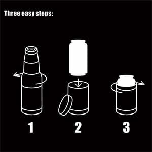 Stepstall Can Cooler Beer Bottle Holder with Beer Opener, 4-in-1 Design Slim Can Beer Bottle Insulators, Double Walled Stainless Steel Insulated, 12 OZ Beer Gifts for Men Father(Black American Flag)