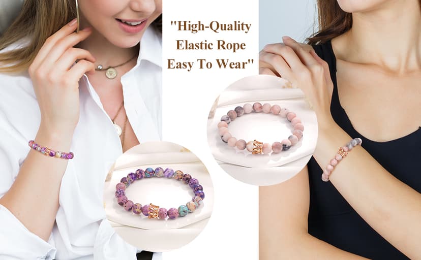 JoycuFF Woman Birthday Gifts Idea Friendship Gifts For Women Best Friends Besties Aunt Female Mom Daughter Granddaughter Gf Anniversary Christmas Graduation Healing Stone Crown Gifts For Her